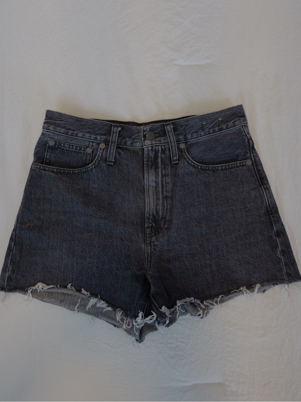 Madewell Black Denim Cutoff Shorts